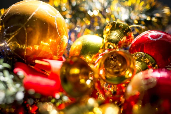 Kerst Samenstelling Klokken Nieuwjaar Decoraties Achtergrond — Stockfoto