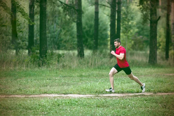 Running Man Male Runner Jogging Park Guy Training Outdoors