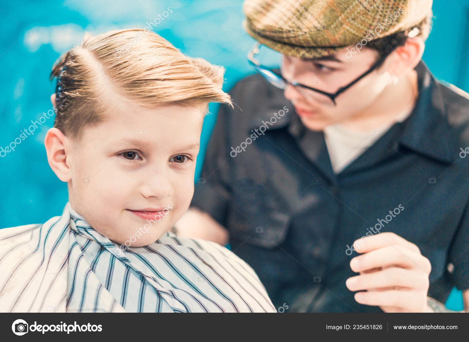 Little Boy Happy Have New Hairstyle Stock Photo C Stockaboo