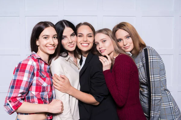 Best girlfriends gathered together for portrait. — Stock Photo, Image