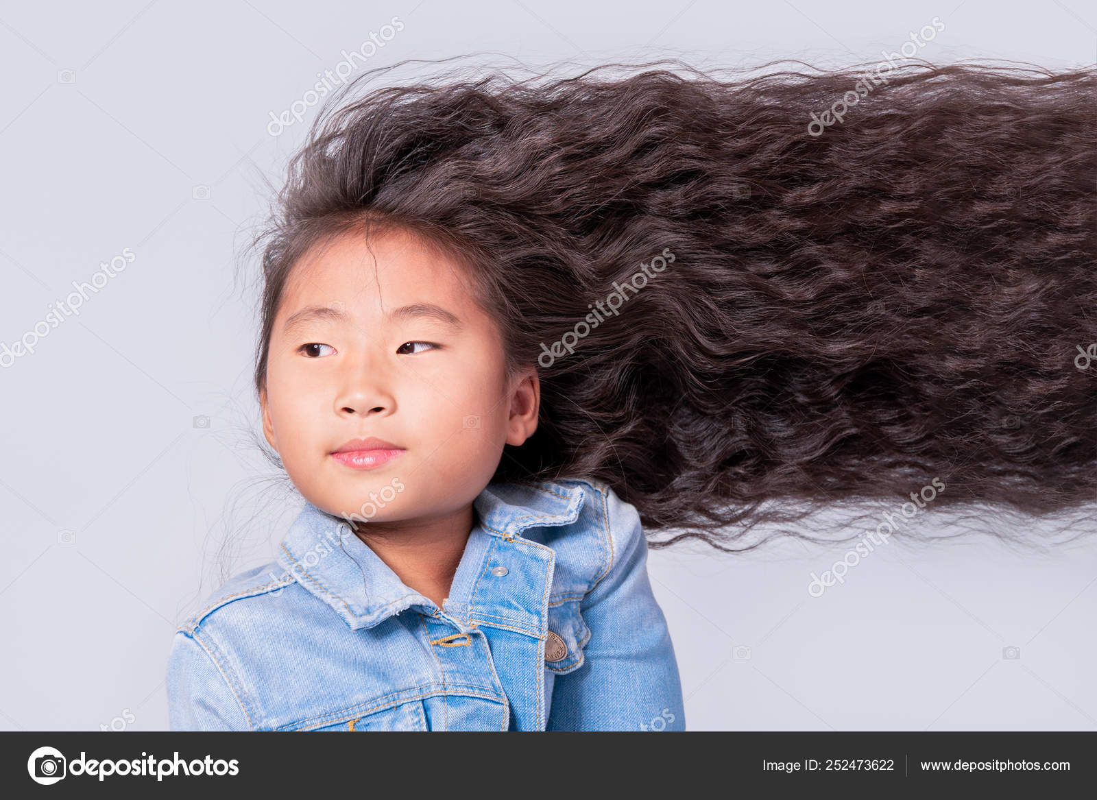 Beautiful curly hair. Asian girl child with long hair in horizon Stock Photo by ©stockaboo 252473622 Beautiful curly hair. Asian girl child with long hair in horizon Stock Photo by ©stockaboo 252473622