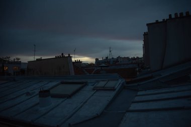 Paris çatılarının France Europe