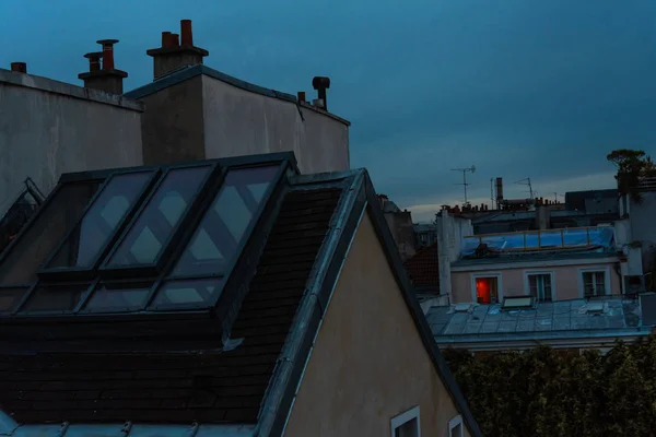 Europa Francja Paryż Dachy — Zdjęcie stockowe