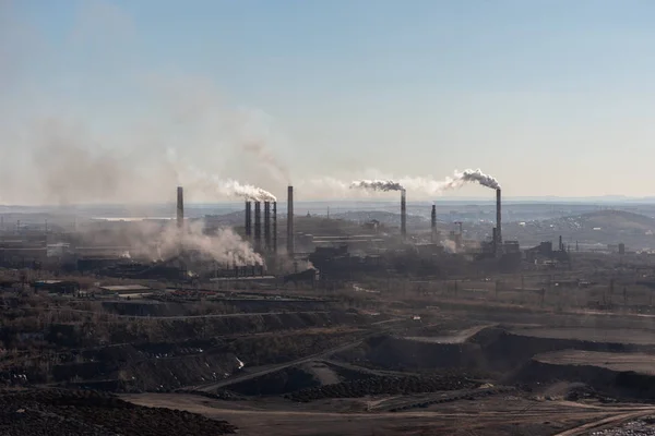 Eisen Und Stahlwerke Der Stadt Magnitogorsk Russland — Stockfoto