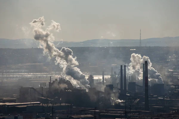 Eisen Und Stahlwerke Der Stadt Magnitogorsk Russland — Stockfoto
