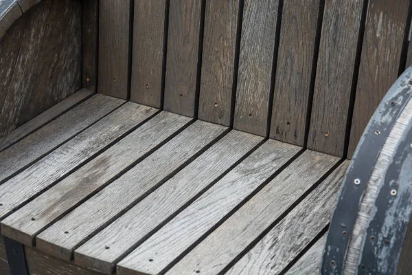Dřevěná Zahradní Židle Křeslo Detailu — Stock fotografie