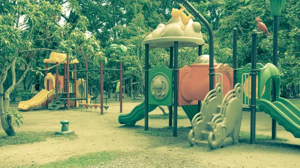 Parque Infantil Parque Público Estilo Color Vintage —  Fotos de Stock