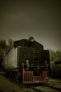 Vintage Buharlı motorlu lokomotif tren
