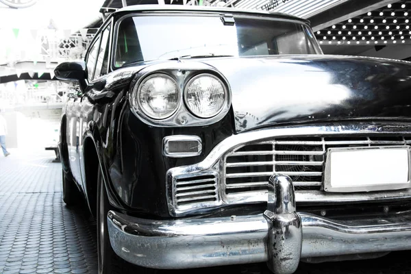 Svart Vintage car frontlykter – stockfoto