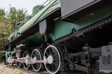 Vintage Buharlı motorlu lokomotif tren