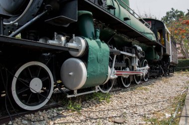 Vintage Buharlı motorlu lokomotif tren
