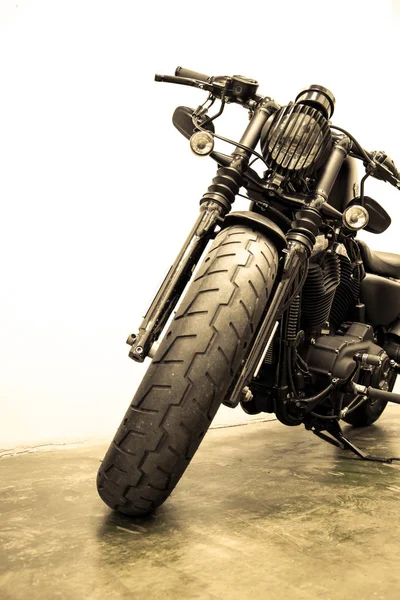 Detalhe da motocicleta vintage, tom vintage — Fotografia de Stock