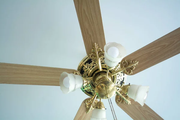 vintage wood ceiling fan interior