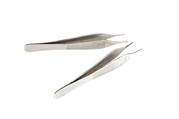 Хирургические инструменты (пинцет, щипцы, зажим лезвия, скальпель — стоковое фото