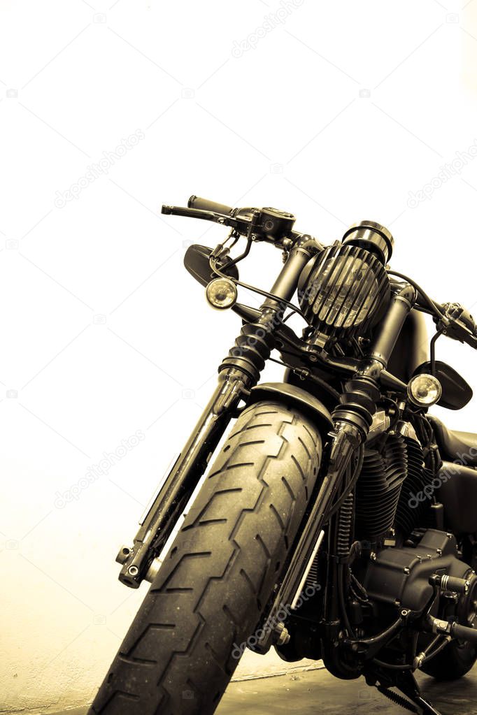 vintage Motorcycle detail,vintage tone
