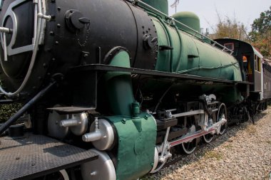 Vintage Buharlı motorlu lokomotif tren