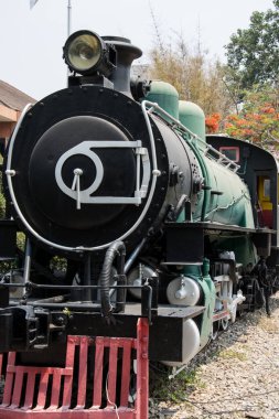 Vintage Buharlı motorlu lokomotif tren