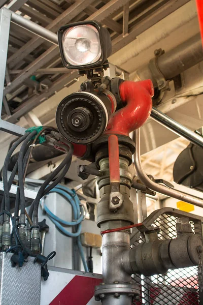 Airport firetruck water canon high pressure — Stock Photo, Image