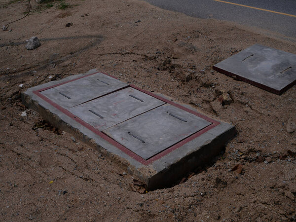 водосборный бетон над газоном
