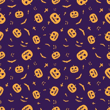 Cadılar Bayramı Dikişsiz desen arka plan - vektör