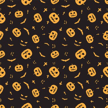 Cadılar Bayramı Dikişsiz desen arka plan - vektör