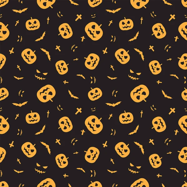 Halloween Seamless Pattern Background Vector — Stock Vector