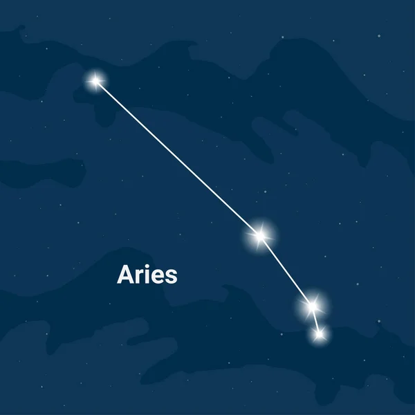 Constelación Aries Carnero Vector — Vector de stock