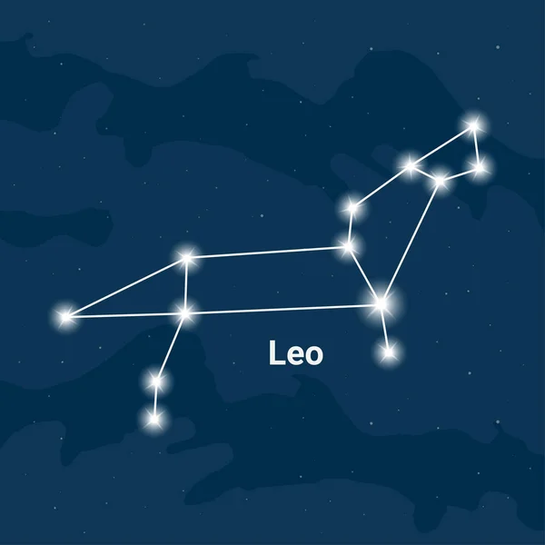 Constelación Leo León Vector — Vector de stock
