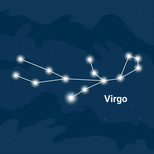 Στον Αστερισμό Virgo Κόρη Διάνυσμα — Διανυσματικό Αρχείο