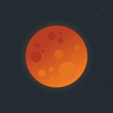 Ay kan, Lunar Eclipse karanlık gökyüzü - vektör toplam