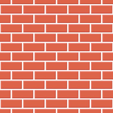 Kırmızı tuğla duvar Dikişsiz desen arka plan - vektör