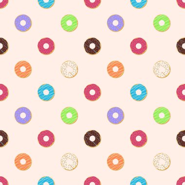 Çörek Dikişsiz desen arka plan - vektör