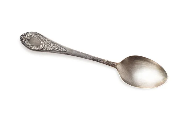 Vintage Spoon Isolated White Background Retro Silverware — Stock Photo, Image