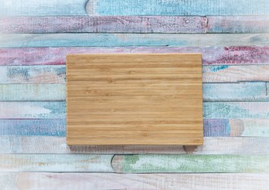 Vintage kesme tahtası plakalar gıda arka plan kavramı üzerinde. olored ahşap eski arka plan, küçük tahta