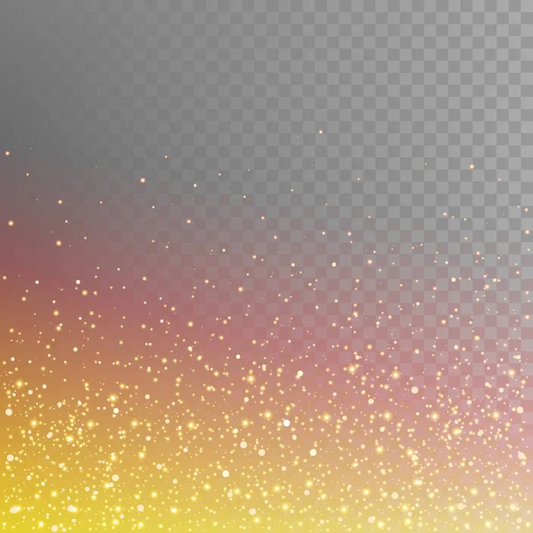 Stok çok sayıda ateşten kıvılcım illüstrasyon vektör, parıldıyor, göl kenarında bir şeffaf damalı arka plan üzerinde ışıklar. EPS 10