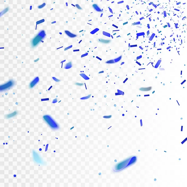 Voorraad vector illustratie realistische donker blauwe confetti, glitters geïsoleerd op een transparante geruite achtergrond. Feestelijke achtergrond. Vakantie decoratief klatergoud element voor design. EPS-10 — Stockvector