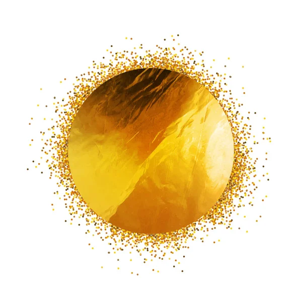 Aktienvektor Illustration Gold funkelt auf weißem Hintergrund. Glitzerhintergrund. goldene Kulisse für Karte, vip, Exklusiv, Geschenk, Geschenk, Luxus, Privileg, Gutschein, Geschäft, Geschenk, Shopping. — Stockvektor