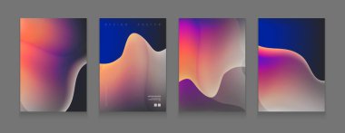 Hisse senedi vektör çizim sıvı renk küme kapsıyor. Sıvı şekiller kompozisyon. Fütüristik tasarım poster. Posterlerini açmaları, afiş, el ilanları, sunumlar ve raporlar için şablon. Eps10