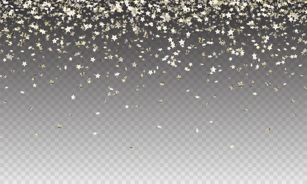Hisse senedi vektör illüstrasyon soyut rasgele düşen gümüş yıldız siyah arka plan üzerine. Glitter desen için afiş, tebrik kartı, Noel, yeni yıl kartı, davet, kartpostal, kağıt ambalaj.