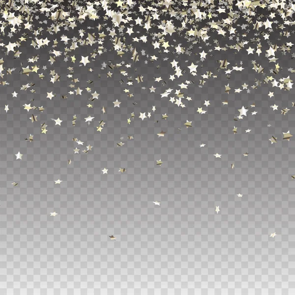 Stock vektor illusztráció absztrakt véletlenszerű csökkenő ezüst csillag a fekete háttér. Csillogó mintát banner, üdvözlőlap, karácsonyi, újévi kártya, meghívó, képeslap, papír csomagolás. Eps10 — Stock Vector