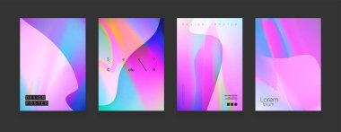 Hisse senedi vektör çizim pembe renk küme kapsıyor. Sıvı şekiller kompozisyon. Fütüristik tasarım poster. Posterlerini açmaları, afiş, el ilanları, sunumlar ve raporlar için şablon. Eps10