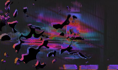 Hisse senedi vektör çizim. Aksaklık stili bilgisayar ekran hata şablonları. Dijital piksel gürültü soyut tasarım. Fütüristik tasarım arka plan. Televizyon sinyal başarısız. Veri çürüme. Teknik sorun. Eps10