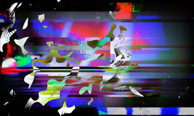 Hisse senedi vektör çizim. Aksaklık stili bilgisayar ekran hata şablonları. Dijital piksel gürültü soyut tasarım. Fütüristik tasarım arka plan. Televizyon sinyal başarısız. Veri çürüme. Teknik sorun. Eps10