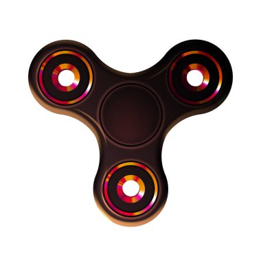 Hisse senedi vektör çizim gerçekçi spinner Isolated beyaz arka plan üzerinde. Parmak oyuncak kıpır. EPS 10