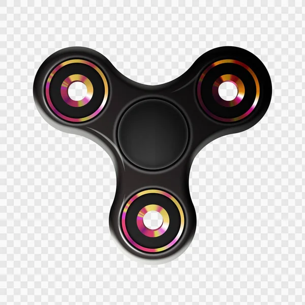 Hisse senedi vektör çizim gerçekçi spinner Isolated şeffaf arka plan üzerinde. Parmak oyuncak kıpır. Anksiyete Rölyef. EPS 10