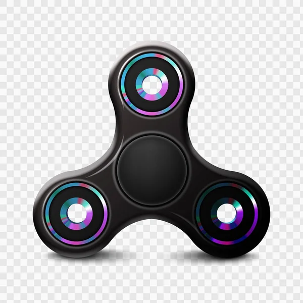 Hisse senedi vektör çizim gerçekçi spinner Isolated şeffaf arka plan üzerinde. Parmak oyuncak kıpır. Anksiyete Rölyef. EPS 10