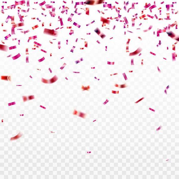 Illustration vectorielle de stock confettis roses isolés sur un fond transparent. SPE 10 — Image vectorielle