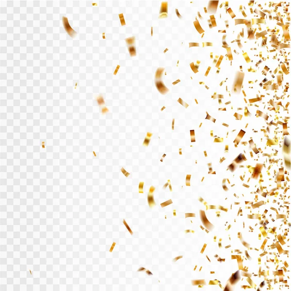 Lager vektor illustration guld konfetti isolerad på en transparent bakgrund. EPS-10 — Stock vektor