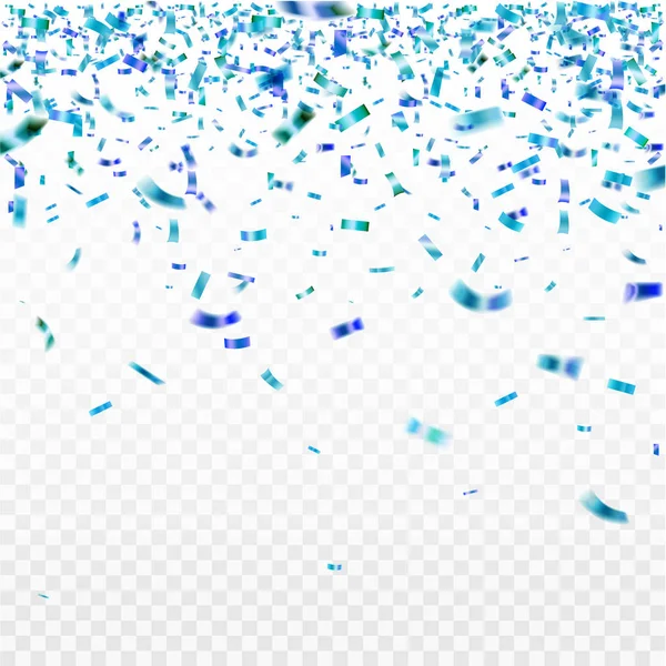 Voorraad vector illustratie blauwe confetti geïsoleerd op een transparante achtergrond. EPS-10 — Stockvector