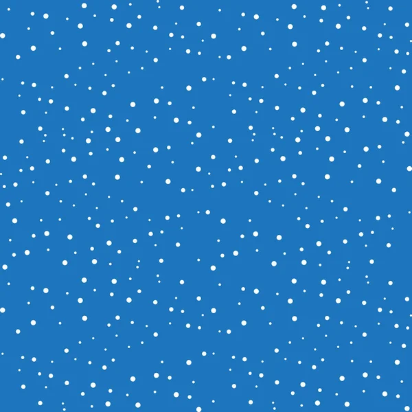 Wektor ilustracja na białym tle na niebieskim tle w śniegu. Płatki śniegu, opadów śniegu, Płaska konstrukcja. Spadnie śnieg. EPS 10 — Wektor stockowy